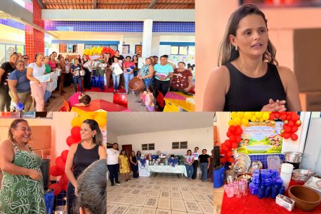 Primeira-dama Darlaine Leonel entrega equipamentos essenciais à educação e assistência social de São Valério GridArt 20260325 120213645